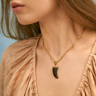 LOVE LETTER - Ila Necklace - Black Onyx - 925 Sterling Silver 